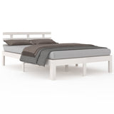 Bed Frame without Mattress White Solid Wood 200x200 cm 814775