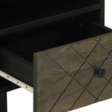 Bedside Cabinet Black 40x33x46 cm Solid Wood Mango 4017690