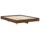 Bed Frame No Mattress Brown Oak 100x200 cm Engineered Wood 861045