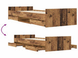 Bed Frame with Storage Old Wood 80 x 200 cm Engineered Wood 3429512