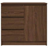 Sideboard with Drawer Brown Oak 71x35x65 cm Engineered Wood 861577