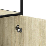 Highboard Sonoma Oak 68x35x139 cm Engineered Wood and Metal 849040