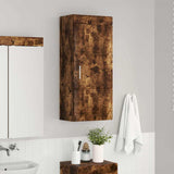 Bathroom Wall Cabinet TULUM Smoked Oak 37 x 24.5 x 86 cm 880336