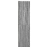 Highboard with Glass Door Grey Sonoma 35x37x142 cm 836446