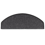 Stair Mats 10 pcs 65x24x4 cm Anthracite Half Round Large 149751