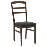 Dining Chair 2 pcs Light Brown and Black Solid Rubber Wood 42020493