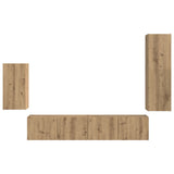 TV Cabinet Set Wall-mounted 4 pcs Artisan Oak Engineered Wood 3409014