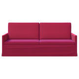 3 Seater Sofa Wine Red 190 x 81 x 82 cm Velvet 42041125