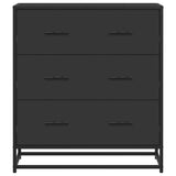 Sideboard Black 68x35x76 cm Engineered Wood and Metal 848969