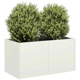 ZNTS Planter White 80x40x40 cm Cold-rolled Steel 860669