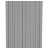 Roof Panel 36 pcs Grey 60 x 45 cm Galvanised steel 42047103
