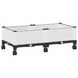 Garden Planter with Wheels White 80 x 40 x 33 cm PP 3422958
