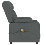 Massage Chair Dark Grey Fabric 339059