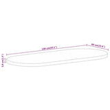 Table Top 140x60x3.8 cm Oval Solid Wood Mango 370141