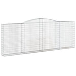 Arched Gabion Baskets 2 pcs 400x30x140/160 cm Galvanised Iron 3146892