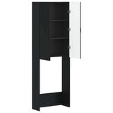 Toilet Cabinet HAARLEM Black 66 x 25.5 x 190 cm Engineered Wood 896916