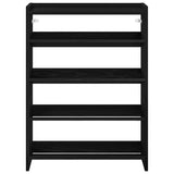 Shoe Rack Black 60x25x81 cm Engineered Wood 859879