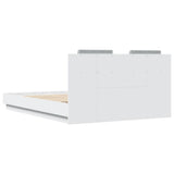 Bed Frame without Mattress White 150x200 cm King Size 3209912