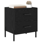 Bedside Cabinet with Drawer 2 pcs Black Oak 40 x 35 x 47.5 cm 882029