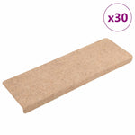 ZNTS Stair Mats Self-adhesive 30 pcs Brown 65x21x4 cm 3365691