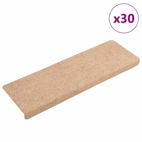 ZNTS Stair Mats Self-adhesive 30 pcs Brown 65x21x4 cm 3365691