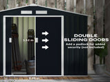 7 x 4ft Weatherproof Shed, Outdoor Bike Storage Shed with Ventilation Slots, Foundation Kit and T3398P313617