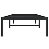Metal Bed Frame without Mattress Black 75x190cm 373645