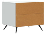 Bedside Cabinet White 43 x 34.5 x 50 cm Engineered Wood 895485