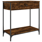 Console Table Smoked Oak 75x34.5x75 cm Engineered Wood 834167