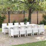 Garden Dining Set 11 pcs White Poly rattan and Aluminium 3378765