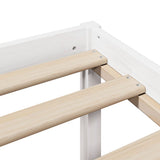 Bookcase Bed without Mattress White 150x200 cm King Size Solid Wood Pine 3321972