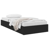 Storage Bed with Headboard Black 90 x 190 cm Fabric 3370045