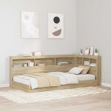 Storage Headboard with Shelf Sonoma Oak 100 cm Engineered Wood 3335463