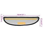 Stair Mats 10 pcs 56x17x3 cm Black Half Round 149785