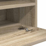 Wall Cabinets with LED Lights for TV 2 pcs Sonoma Oak 40x30x60.5 cm 837083