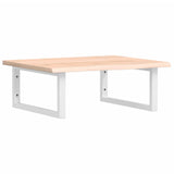 Basin Shelf Wall Mounted Steel and Solid Wood Oak 3302592