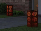 Solar LED Pathway Light 2 pcs Rusty Weathering Steel 879785