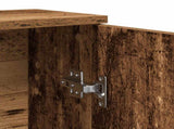 Bathroom Cabinet with Roll Holder Old Wood 39x22x90 cm 858531