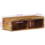 ZNTS Wall-mounted TV Cabinet 60x30x19 cm Solid Wood Reclaimed 4017474