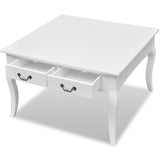 Coffee Table with 4 Drawers White 242436