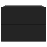 Bedside Cabinets 2 pcs Black 40x30x30 cm Engineered Wood 801056