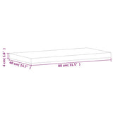 Bathroom Countertop 80x40x4 cm Solid Wood Beech 356005