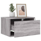 Wall-mounted Bedside Cabinets with LED Lights 2 pcs Grey Sonoma 836837