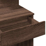 Dressing Table with LED Brown Oak 100x40x130 cm 848205