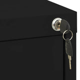 Filing Cabinet Black 46x62x133 cm Steel 336280