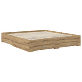 Bed Frame with Drawer Artisan Oak 180 x 200 cm Engineered Wood 3413167