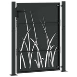 Garden Gate with Lock Black 110 x 130 cm Powder-coated steel 42015890