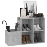 Hall Shoe Cabinet Concrete Grey 105x35.5x70 cm Engineered Wood 808255