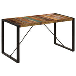 ZNTS Dining Table 140x70x75 cm Solid Reclaimed Wood 247421