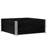 Garden Planter Black 100x100 cm Solid Wood Pine 3295400